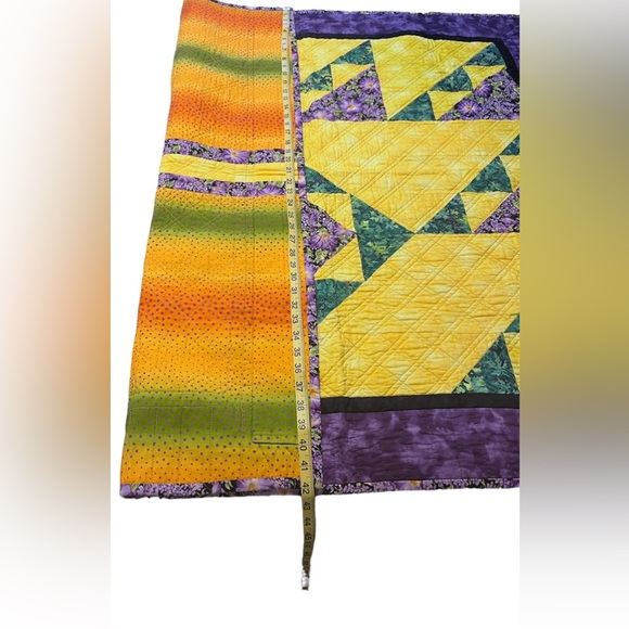 One of a Kind Handmade Wall Hanging, Lap Quilt, Baby Quilt, Table Top 42”x40” - Picture 10 of 11